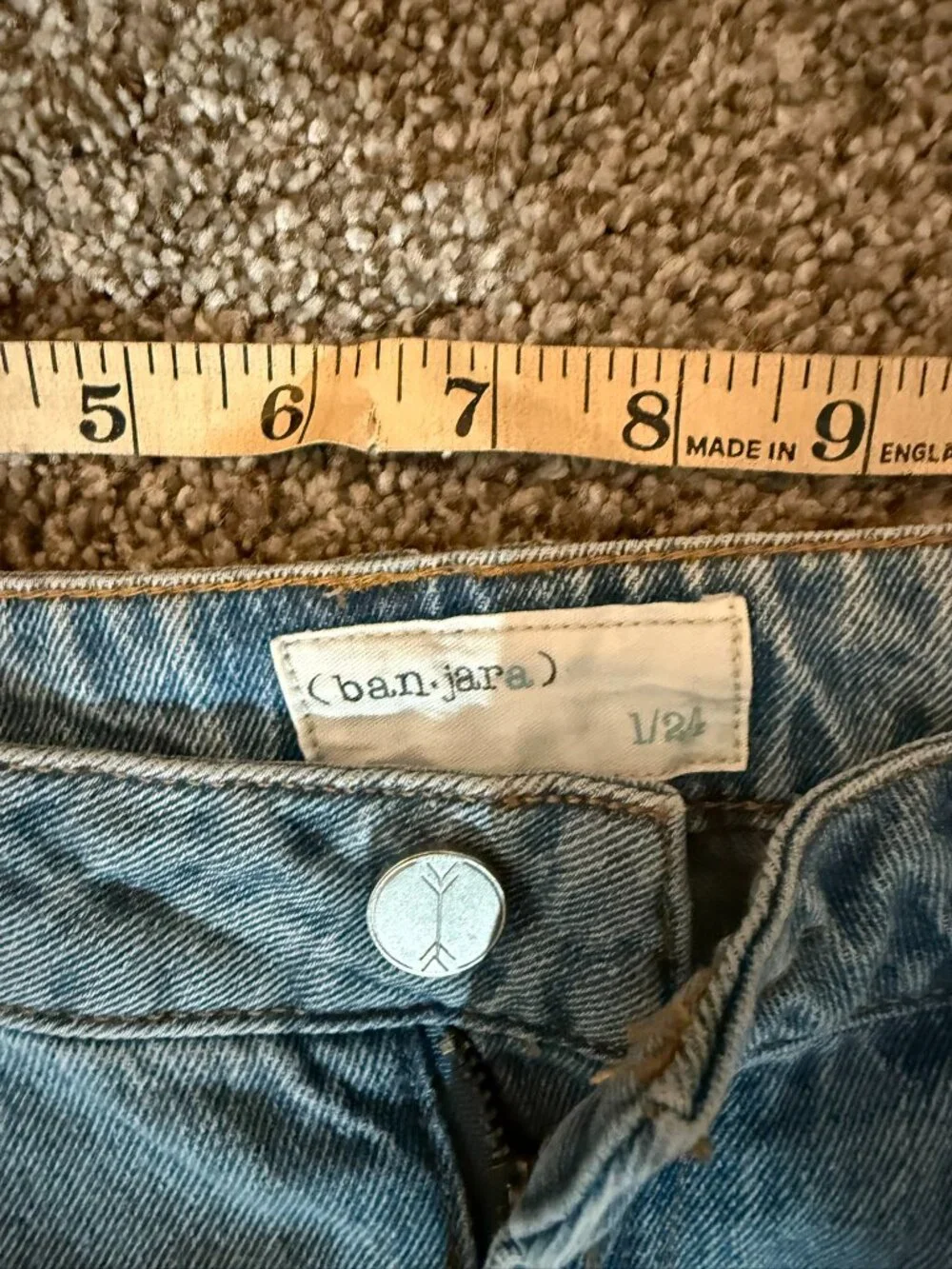 Banjara Blue Denim Wide Leg Cargo Pants Jeans 1/24